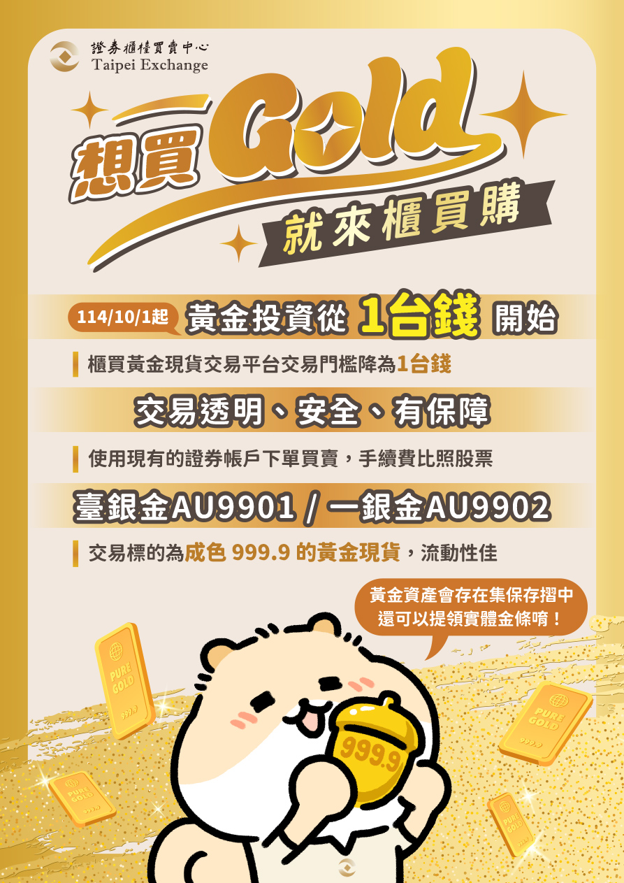 櫃買黃金現貨交易專區
